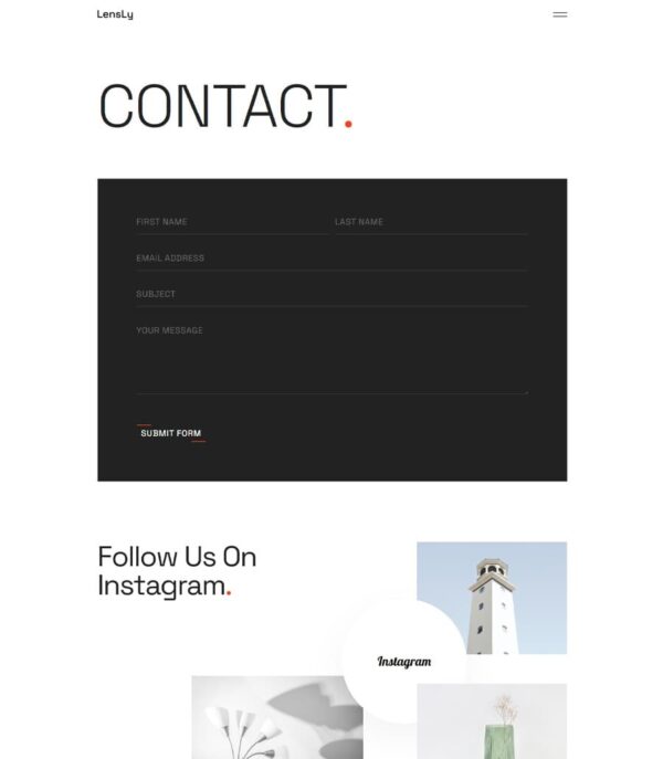 lensly-contact-page-K9awW1q LensLy - Photography Template For Elementor
